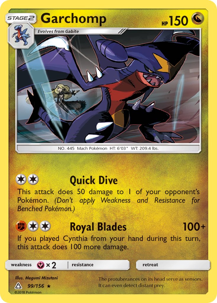 Garchomp (99/156) (Cracked Ice Holo) (Theme Deck Exclusive) [Sun & Moon: Ultra Prism] | Exor Games Summserside