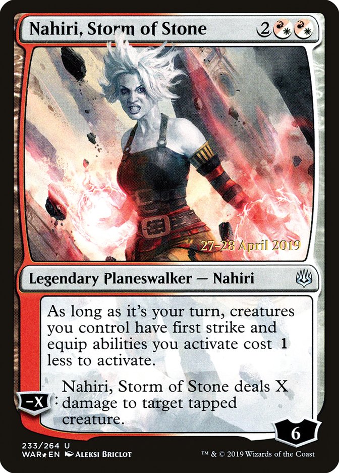 Nahiri, Storm of Stone  [War of the Spark Prerelease Promos] | Exor Games Summserside