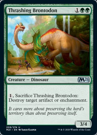 Thrashing Brontodon [Core Set 2021] | Exor Games Summserside