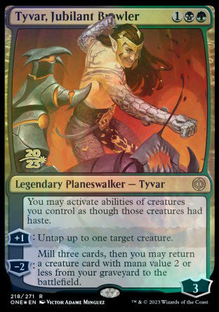 Tyvar, Jubilant Brawler [Phyrexia: All Will Be One Prerelease Promos] | Exor Games Summserside