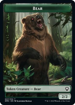 Kavu // Bear Double-sided Token [Dominaria United Commander Tokens] | Exor Games Summserside