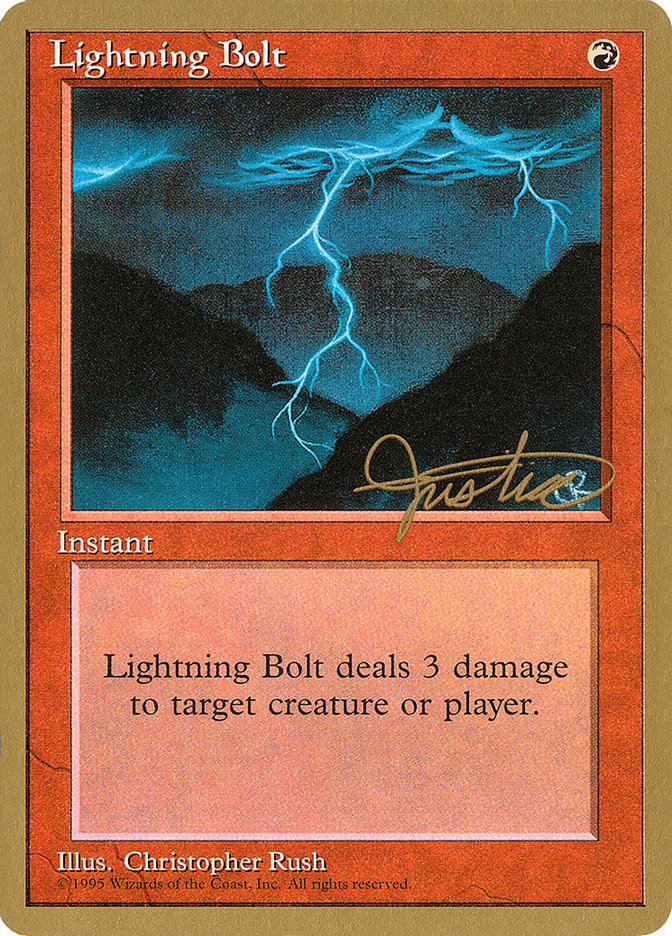 Lightning Bolt (Mark Justice) [Pro Tour Collector Set] | Exor Games Summserside