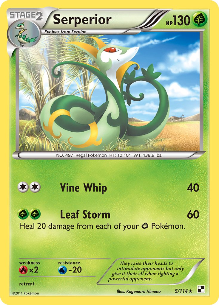 Serperior (5/114) (Cracked Ice Holo) (Theme Deck Exclusive) [Black & White: Base Set] | Exor Games Summserside