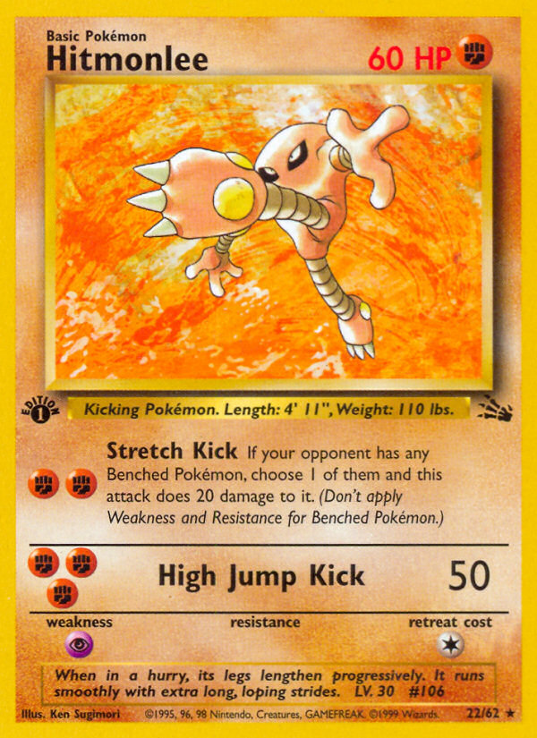 Hitmonlee (22/62) [Fossil 1st Edition] | Exor Games Summserside