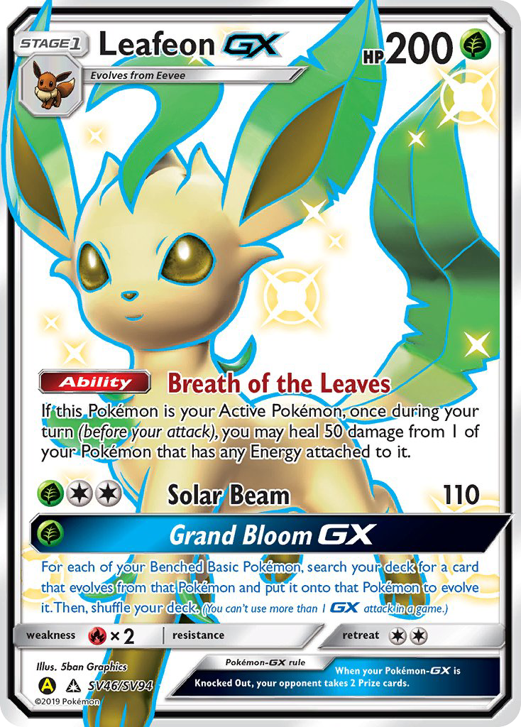 Leafeon GX (SV46/SV94) [Sun & Moon: Hidden Fates - Shiny Vault] | Exor Games Summserside