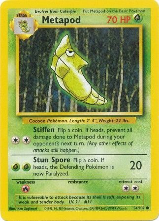 Metapod (54/102) [Base Set Unlimited] | Exor Games Summserside