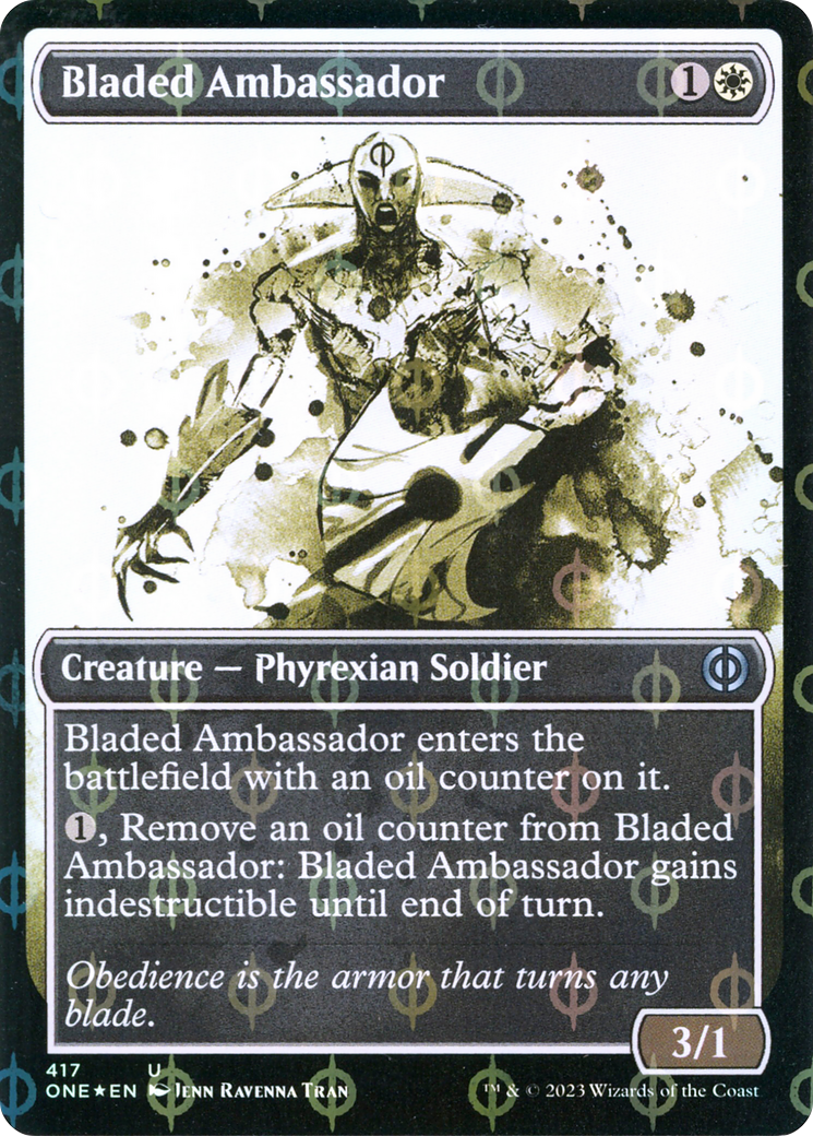 Bladed Ambassador (Showcase Ichor Step-and-Compleat Foil) [Phyrexia: All Will Be One] | Exor Games Summserside