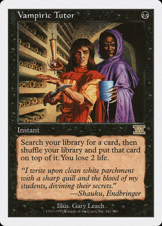 Vampiric Tutor [Classic Sixth Edition] | Exor Games Summserside