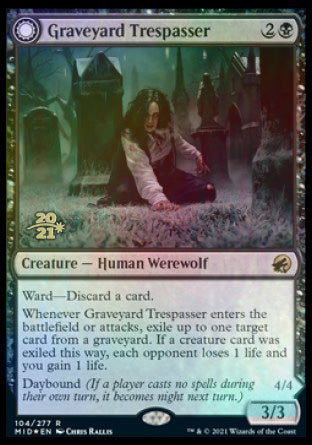 Graveyard Trespasser // Graveyard Glutton [Innistrad: Midnight Hunt Prerelease Promos] | Exor Games Summserside