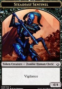 Steadfast Sentinel // Zombie Double-sided Token [Hour of Devastation Tokens] | Exor Games Summserside