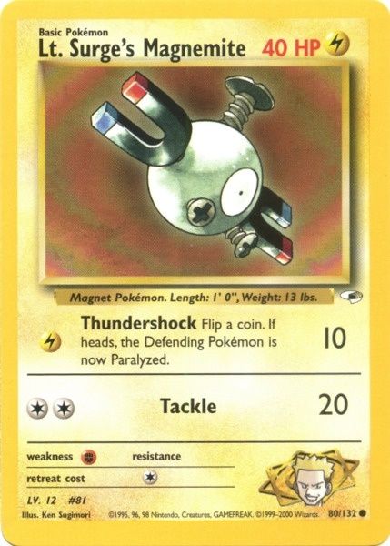 Lt. Surge's Magnemite (80/132) [Gym Heroes Unlimited] | Exor Games Summserside