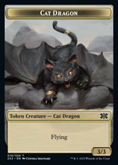 Cat Dragon // Soldier Double-sided Token [Double Masters 2022 Tokens] | Exor Games Summserside