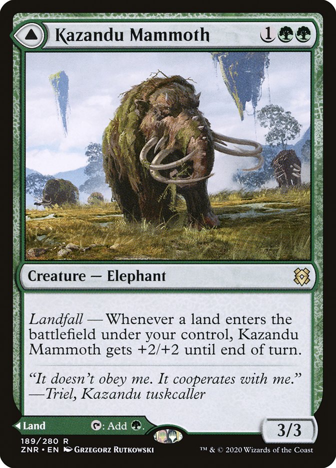 Kazandu Mammoth // Kazandu Valley [Zendikar Rising] | Exor Games Summserside