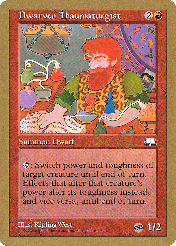 Dwarven Thaumaturgist (Ben Rubin) (SB) [World Championship Decks 1998] | Exor Games Summserside