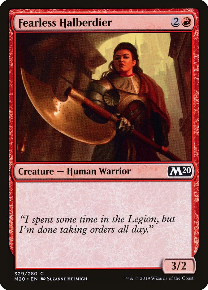 Fearless Halberdier [Core Set 2020] | Exor Games Summserside