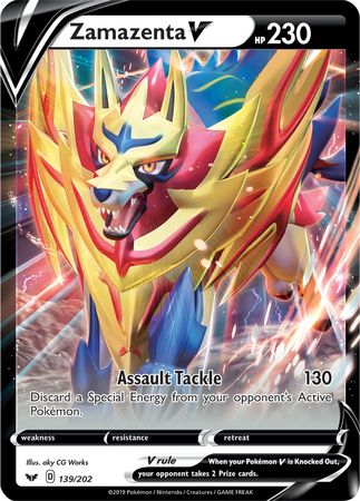 Zamazenta V (139/202) (Jumbo Card) [Sword & Shield: Base Set] | Exor Games Summserside