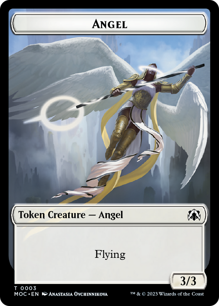 Angel (3) // Demon Double-Sided Token [March of the Machine Commander Tokens] | Exor Games Summserside