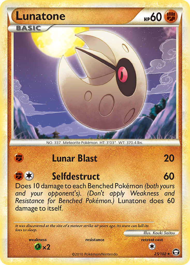 Lunatone (25/102) [HeartGold & SoulSilver: Triumphant] | Exor Games Summserside