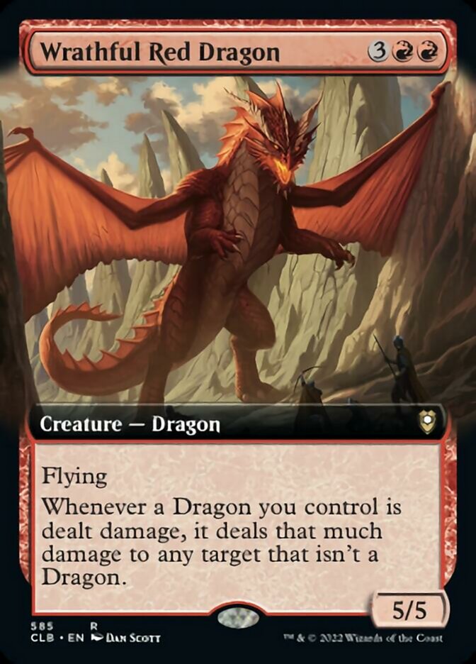 Wrathful Red Dragon (Extended Art) [Commander Legends: Battle for Baldur's Gate] | Exor Games Summserside