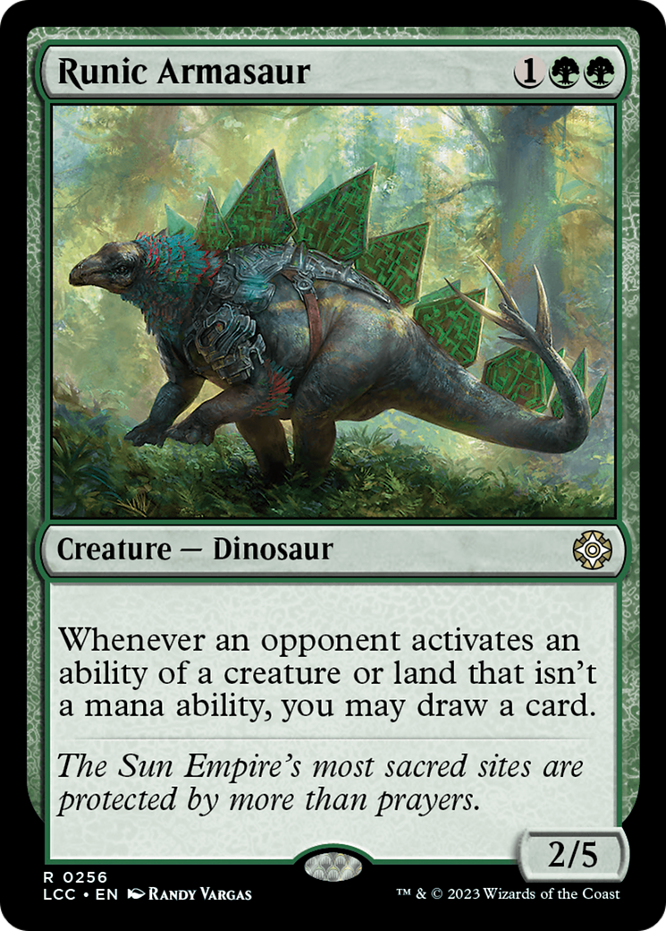 Runic Armasaur [The Lost Caverns of Ixalan Commander] | Exor Games Summserside