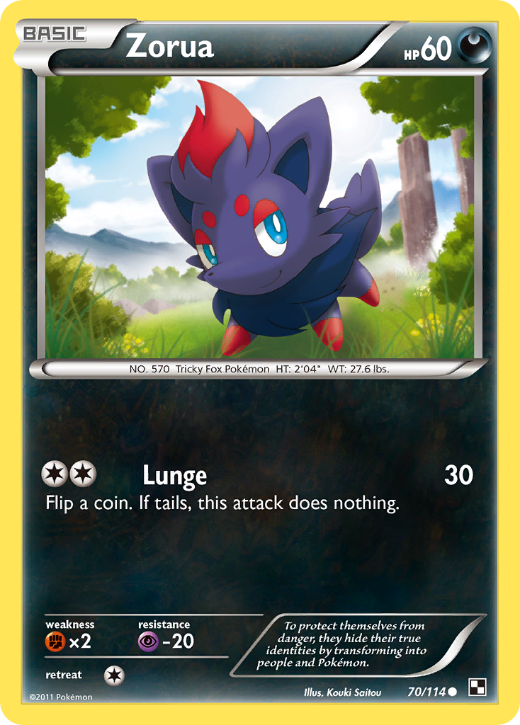 Zorua (70/114) [Black & White: Base Set] | Exor Games Summserside