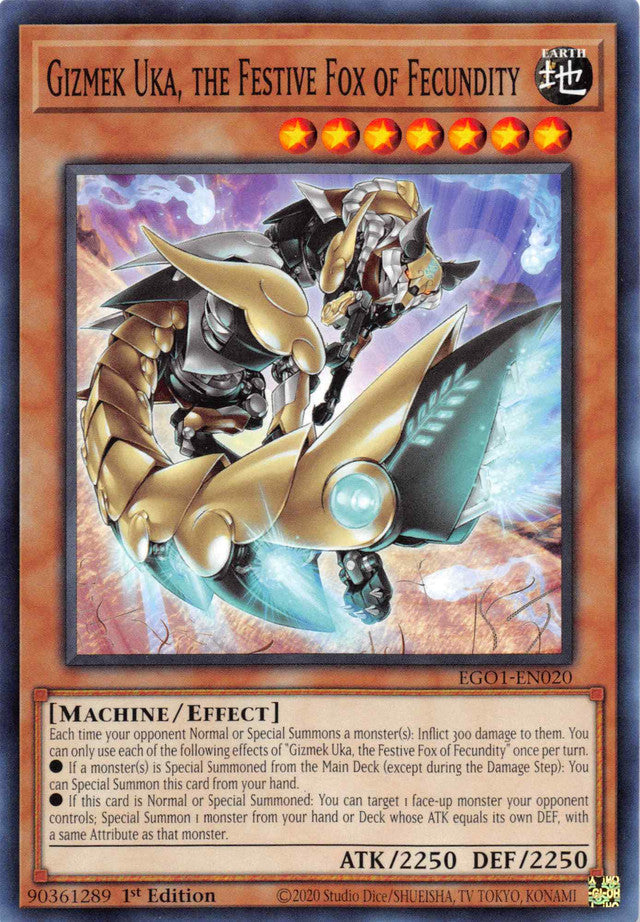 Gizmek Uka, the Festive Fox of Fecundity [EGO1-EN020] Common | Exor Games Summserside