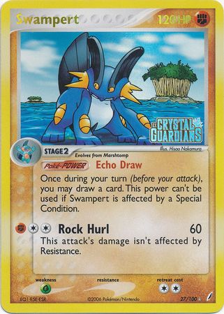 Swampert (27/100) (Stamped) [EX: Crystal Guardians] | Exor Games Summserside