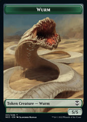 Elf Warrior // Wurm Double-sided Token [Streets of New Capenna Commander Tokens] | Exor Games Summserside