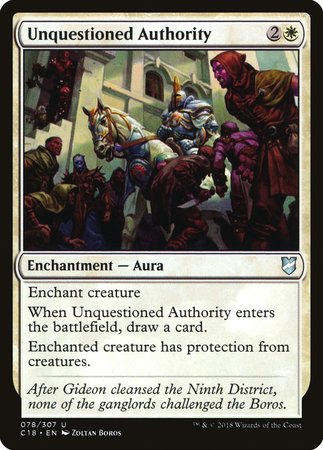 Unquestioned Authority [Commander 2018] | Exor Games Summserside