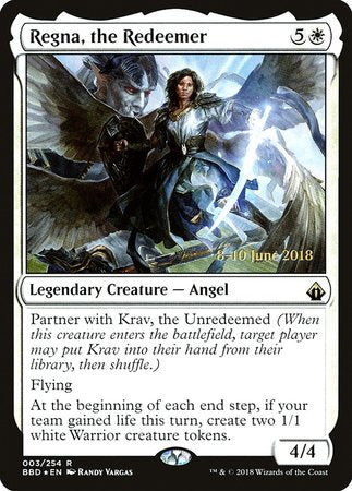 Regna, the Redeemer [Battlebond Promos] | Exor Games Summserside