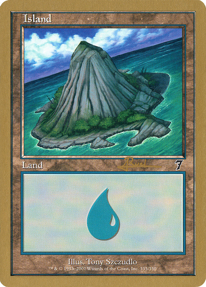 Island (ar335) (Antoine Ruel) [World Championship Decks 2001] | Exor Games Summserside