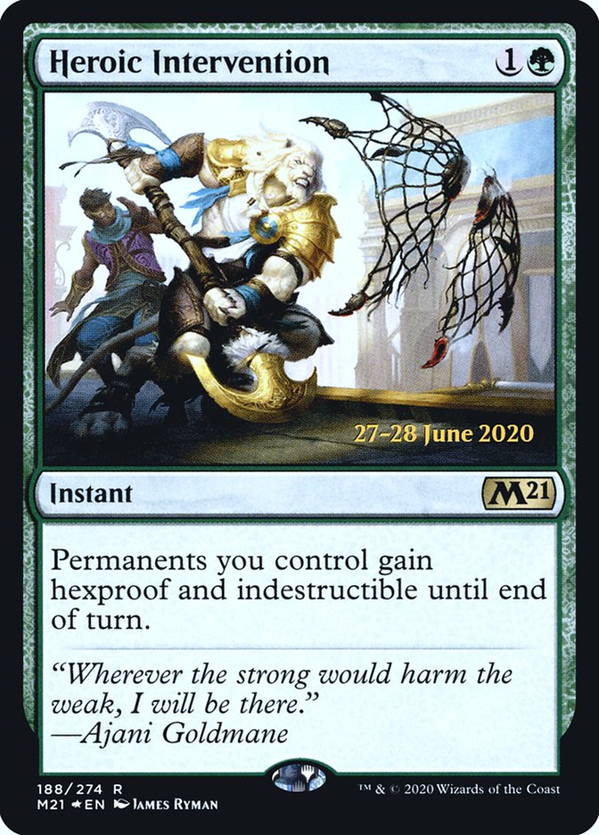 Heroic Intervention  [Core Set 2021 Prerelease Promos] | Exor Games Summserside