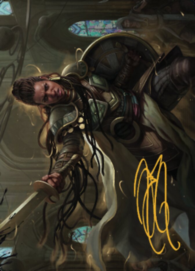 Shanna, Purifying Blade Art Card 1 (Gold-Stamped Signature) [Dominaria United Art Series] | Exor Games Summserside