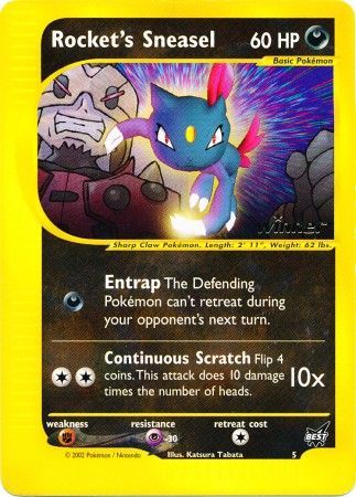 Rocket's Sneasel (5) (Winner) [Best of Promos] | Exor Games Summserside