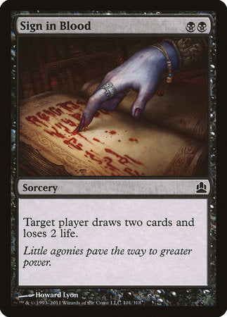 Sign in Blood [Commander 2011] | Exor Games Summserside