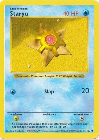 Staryu (65/102) [Base Set Shadowless Unlimited] | Exor Games Summserside