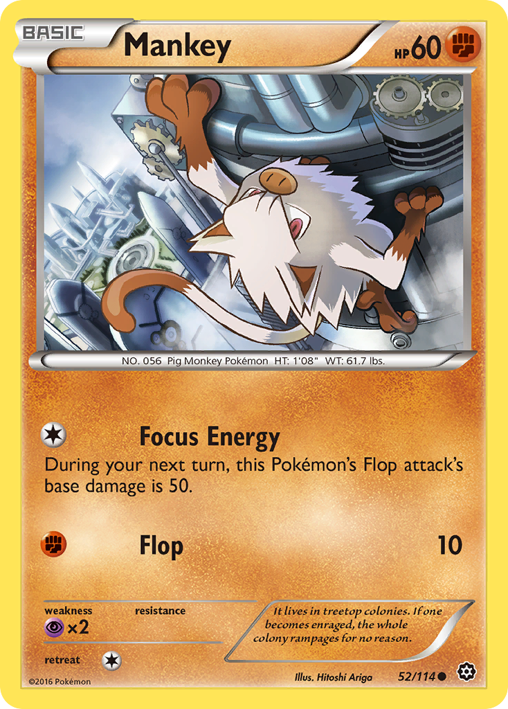 Mankey (52/114) [XY: Steam Siege] | Exor Games Summserside