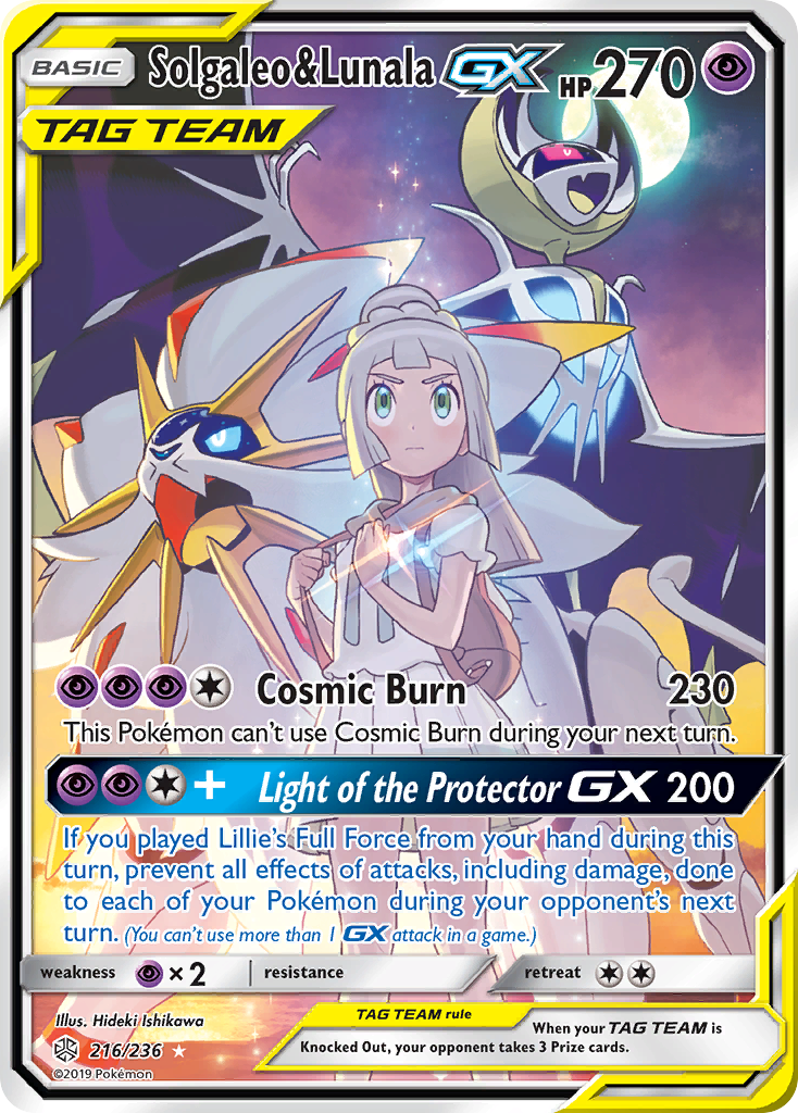 Solgaleo & Lunala GX (216/236) [Sun & Moon: Cosmic Eclipse] | Exor Games Summserside