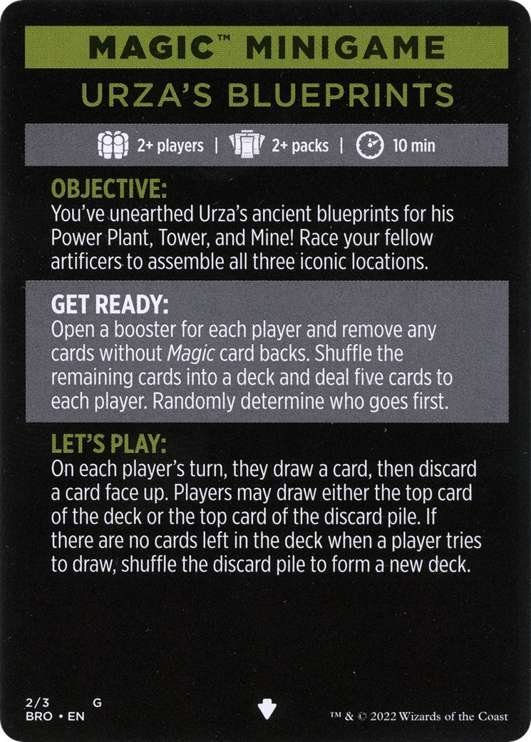 Urza's Blueprints (Magic Minigame) [The Brothers' War Minigame] | Exor Games Summserside