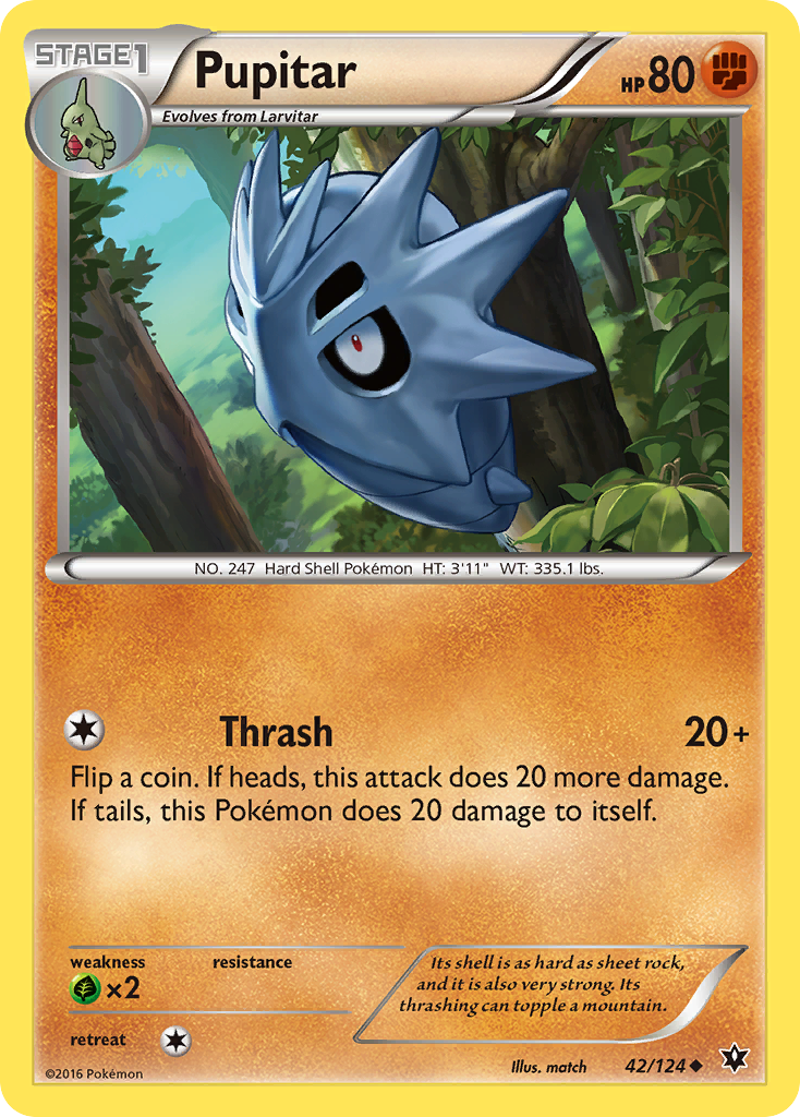 Pupitar (42/124) [XY: Fates Collide] | Exor Games Summserside