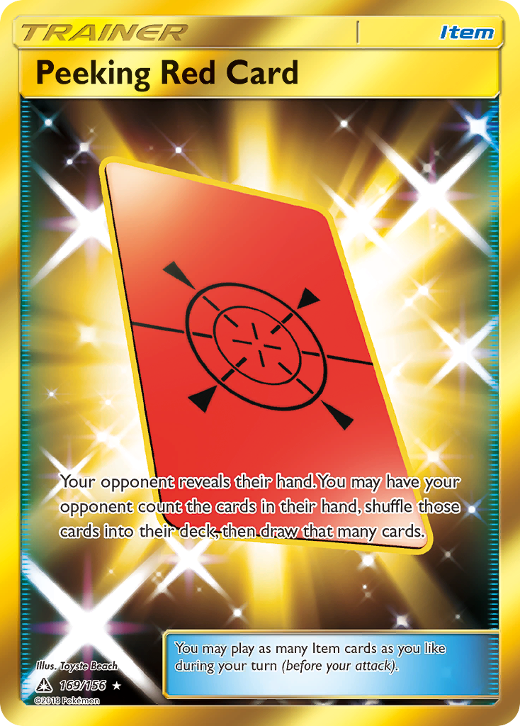 Peeking Red Card (169/156) [Sun & Moon: Ultra Prism] | Exor Games Summserside