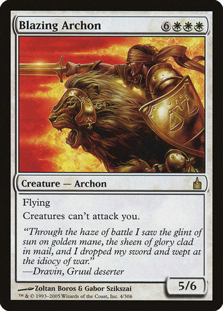 Blazing Archon [Ravnica: City of Guilds] | Exor Games Summserside