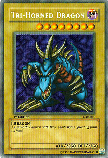 Tri-Horned Dragon [LOB-000] Secret Rare | Exor Games Summserside