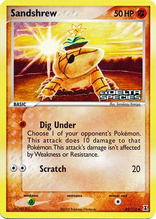 Sandshrew (82/113) (Stamped) [EX: Delta Species] | Exor Games Summserside