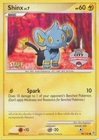 Shinx (98/130) (Staff City Championships Promo) [Nintendo: Black Star Promos] | Exor Games Summserside