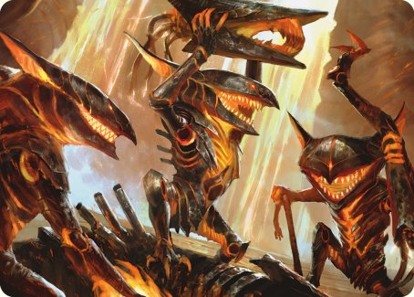 Gleeful Demolition Art Card [Phyrexia: All Will Be One Art Series] | Exor Games Summserside