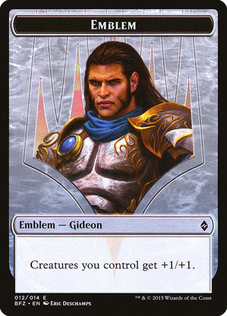 Emblem - Gideon, Ally of Zendikar [Battle for Zendikar Tokens] | Exor Games Summserside