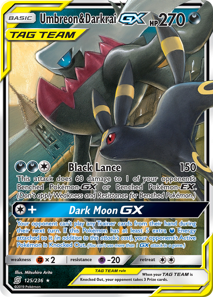 Umbreon & Darkrai GX (125/236) [Sun & Moon: Unified Minds] | Exor Games Summserside