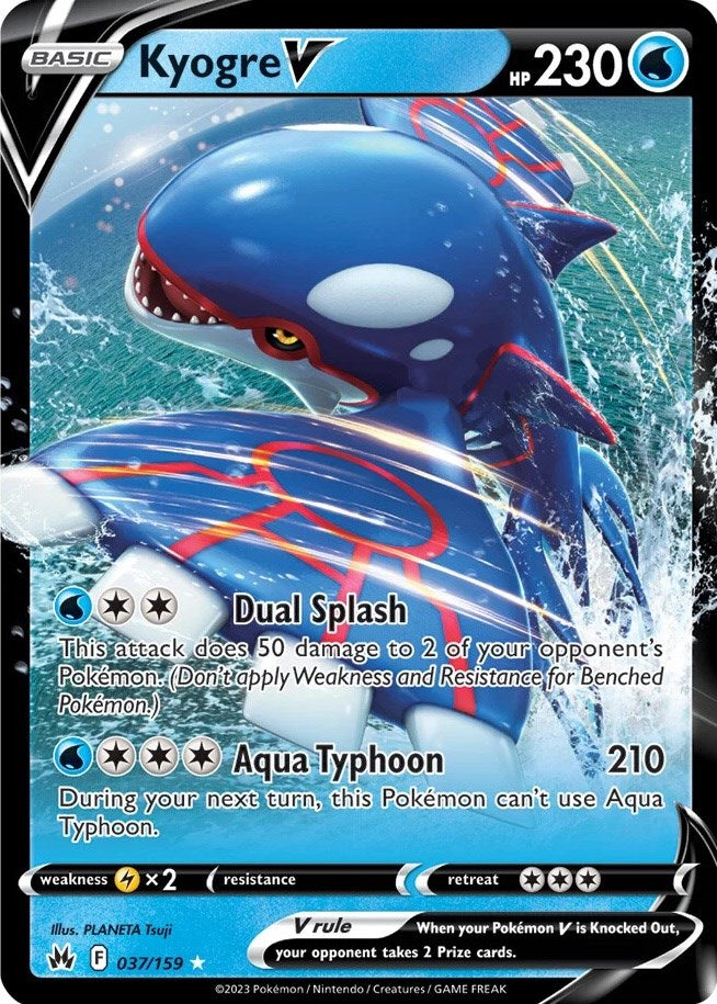 Kyogre V (037/159) [Sword & Shield: Crown Zenith] | Exor Games Summserside