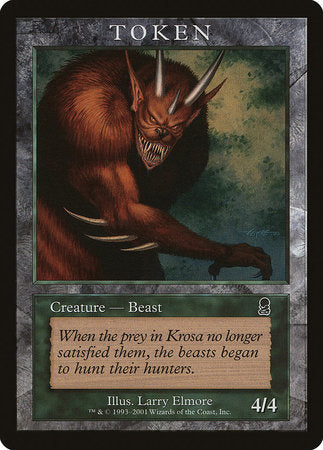 Beast Token (Odyssey) [Magic Player Rewards 2001] | Exor Games Summserside